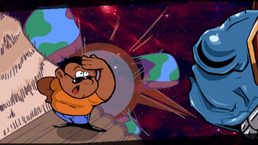 Cutscene Artwork – A polished, high-resolution cutscene scene I created for Ednaldo Pereira: Mescladasso DX, showcasing Ednaldo&#39;s expressive cartoon style.